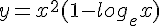 y=x^2(1- log_ex)